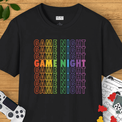 Rainbow Repeating Game Night T-Shirt