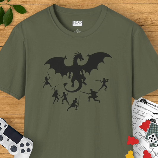 Party VS Dragon Silhouette T-Shirt